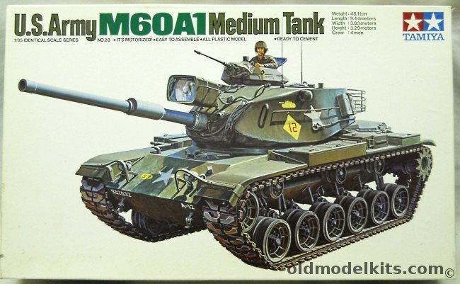 Tamiya 1/35 US Army M60A1 Medium Tank Motorized, MT128-698 plastic model kit